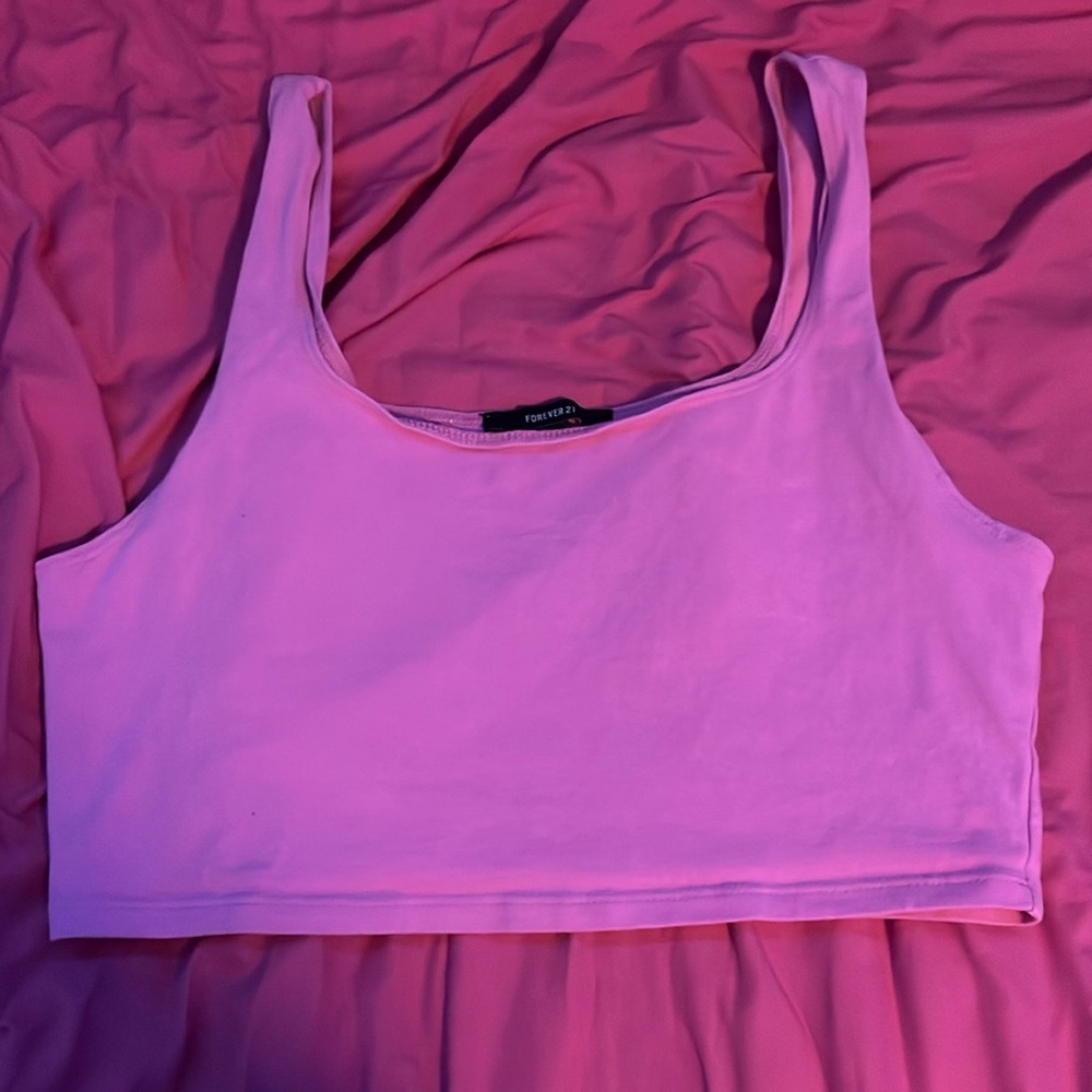 Pink Crop Top Tank